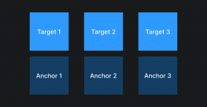 Список с якорем и таргетом в каждом элементе